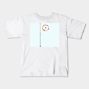 All New Pride Flag All Inclusive On Flagpole Kids T-Shirt